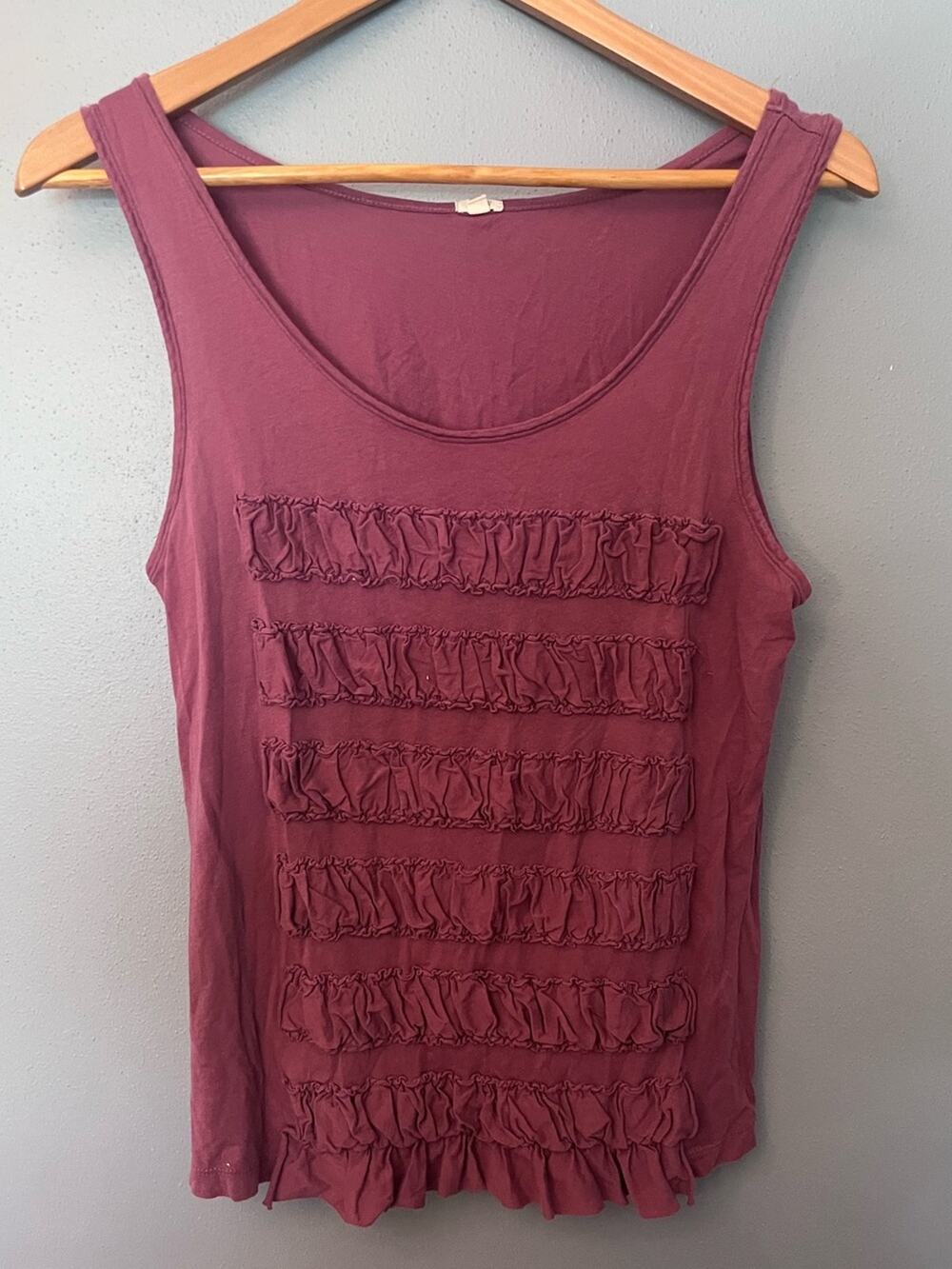 J. Crew Ruffle Scoop Neck Tank